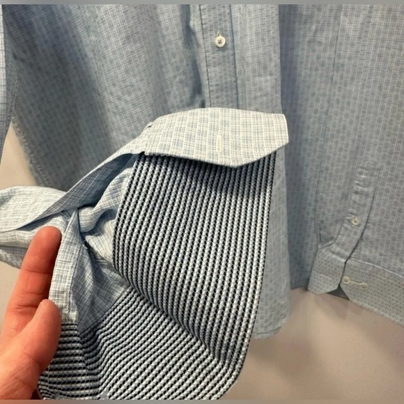 Bugatchi Men Large Shaped Fit XL Long Sleeve Dress Shirt - Picture 5 of 7